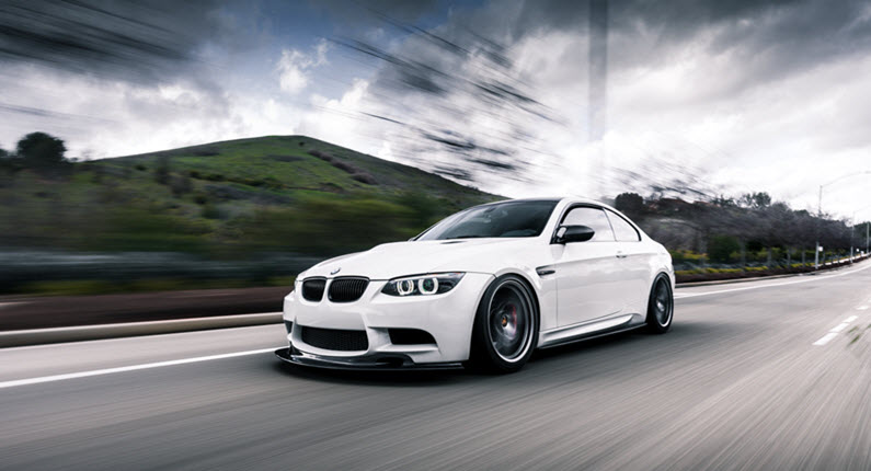 White BMW Car